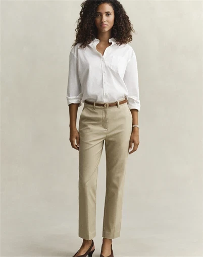 Gant - Slim Slack Bukser - Oat Beige